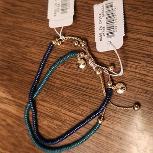 J Crew beaded adjustable bracelets